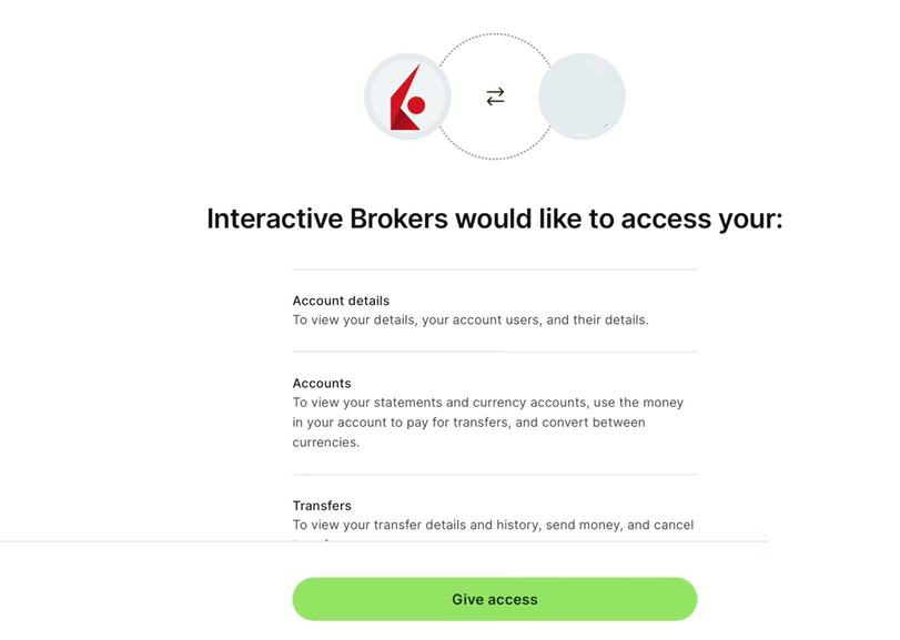 ربط حساب Wise مع Interactive Brokers