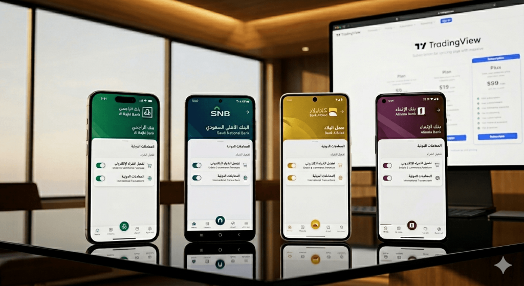 دليل تمويل حساب TradingView من البنوك السعودية 2026